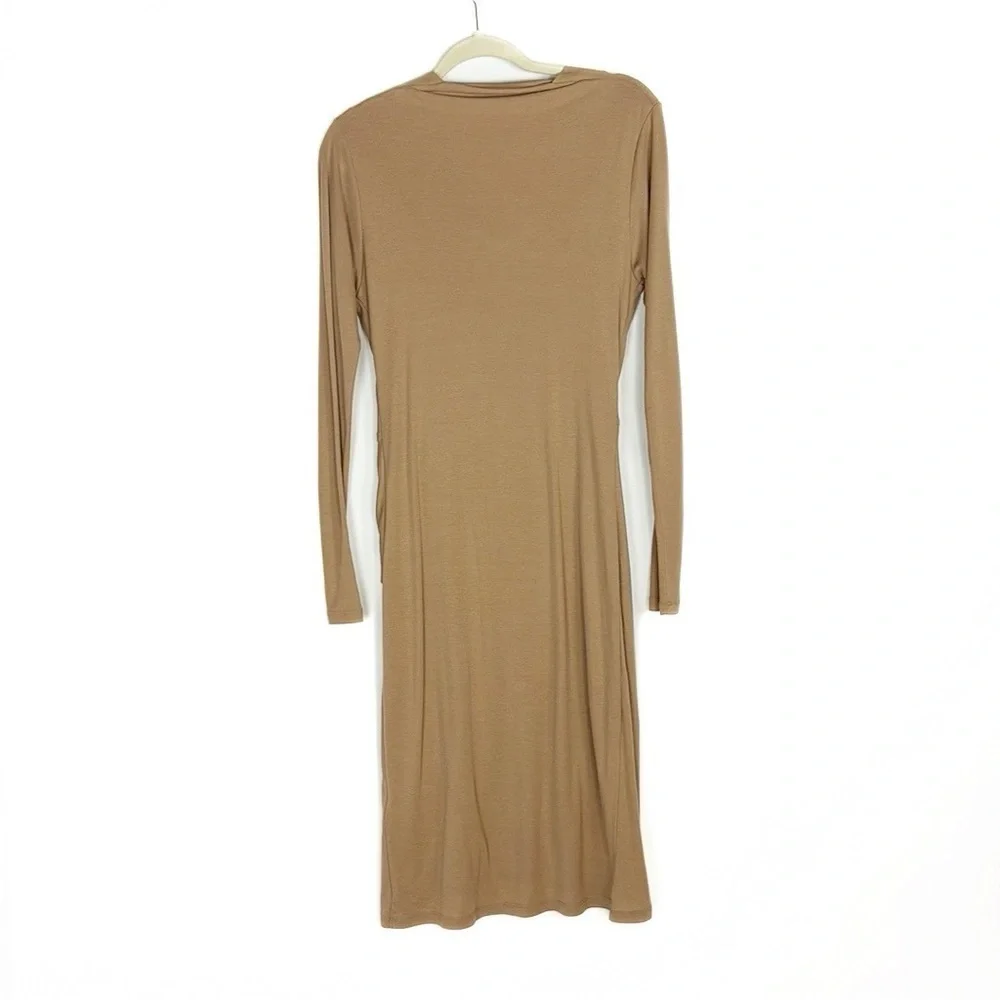 Ted Baker Neyda Jersey Drape Wrap Dress Long Sleeve Lightweight Knit Dress